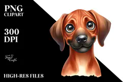 Happy Rhodesian Ridgeback Baby PNG Product Image 2