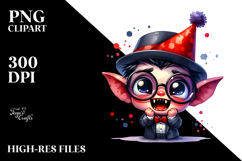 Funny Tiny Vampire in es PNG Product Image 2