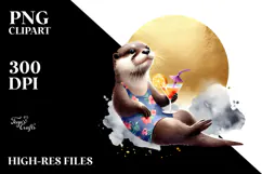Funky Otter Beachwear, Transparent PNG Product Image 2