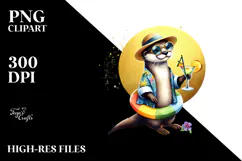 Funky Otter Beachwear, Transparent PNG Product Image 2