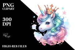 Regal Baby Unicorn PNG Product Image 2