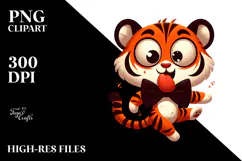 Silly Cartoon Tiger, Transparent PNG Product Image 2