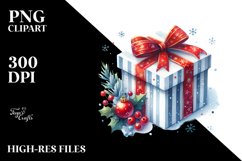 Vibrant Christmas Gift, PNG Product Image 1