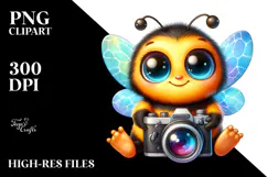 Vibrant Baby Bee Goofy PNG Product Image 2