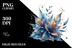 Lobelia Watercolor Abstract | Sublimation Clipart Product Image 3