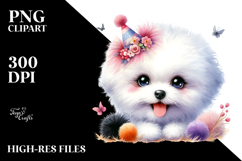 Cute Bichon Frise, PNG Product Image 2
