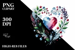 Watercolor Heart made of PNG Product Image 2