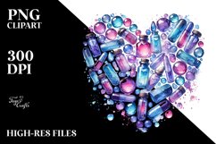Watercolor Heart made of PNG Product Image 2
