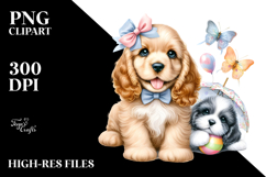 Happy Cocker Spaniel Baby PNG Product Image 2