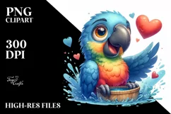 Detailed Parrot Love Sign Clipart Product Image 3