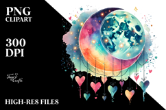 Colorful Moon PNG Product Image 2
