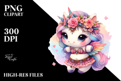 Colorful Baby Unicorn with Belly Dancer&#039;s Outfit PNG Product Image 2