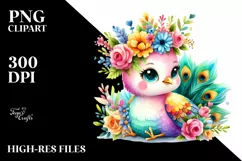Cartoon-Style Vibrant Flower Crown PNG Product Image 3