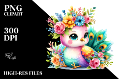 Cartoon-Style Vibrant Flower Crown PNG Product Image 2