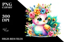 Cartoon-Style Vibrant Flower Crown PNG Product Image 2