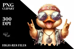 Funny Duck with Sunglassses Rocker Sign | Sublimation Product Image 3