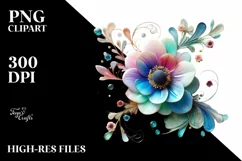 Watercolor Luxury Flower Love Splash Clipart Product Image 3