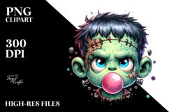 Disgusted Ghost with Bubble Gum PNG Product Image 2