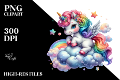 Colorful Bouncing Unicorn PNG Product Image 2