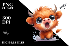 Expressive Baby Cow Face, PNG Product Image 2