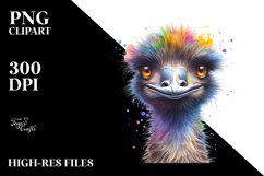 Smiling Emu | Sublimation Clipart Product Image 1