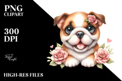 Happy Bulldog Baby PNG Product Image 2
