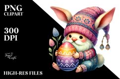 Boho Baby Gnome with Easter Egg PNG Product Image 2