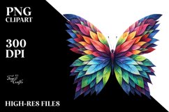 Abstract Vibrant Butterfly PNG Product Image 3