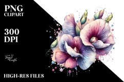 Shiny Sweet Pea Watercolor Clipart Product Image 3