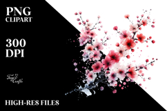 Watercolor Cherry Blossom PNG Product Image 2