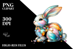 Colorful Pastel Bunny Made of PNG Product Image 2