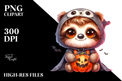 Baby Sloth Dressed Halloween PNG Product Image 2