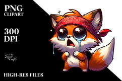 Dramatic Fox with Puppy-Dog Eyes PNG Product Image 2