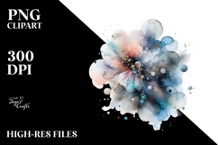 Cosmos Watercolor Abstract | Sublimation Clipart Product Image 2