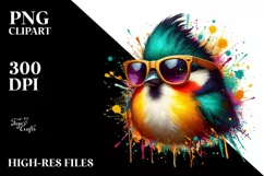 Quirky Vibrant Bird with Splashes of Paint | Sublimation | Product Image 3