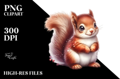 Cute Baby Squirrel PNG Product Image 2