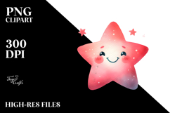 Very Simple Smiling Star PNG Product Image 2