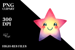 Very Simple Smiling Star PNG Product Image 2