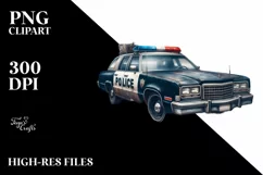 Vintage Police Car Flowers Product Image 1