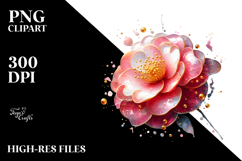 Abstract Glossy Camellia, Transparent PNG Product Image 2