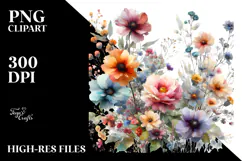 Colorful Wild Flowers PNG Product Image 2