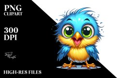 Colorful Crazy Baby Warbler | Sublimation | Clipart Product Image 1