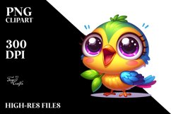 Colorful Crazy Baby Warbler | Sublimation | Clipart Product Image 1