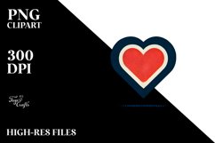 Retro Heart, Transparent PNG Product Image 2
