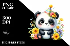 Colorful Small Baby Panda | Watercolor Product Image 3
