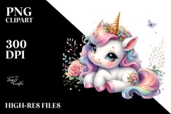 Cute Baby Unicorn Clipart Product Image 3