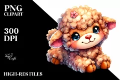 Colorful Baby Lamb Plush Sewed Clipart Product Image 3
