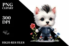 Proud Baby West Highland White Terrier Caricature-Like with Product Image 3