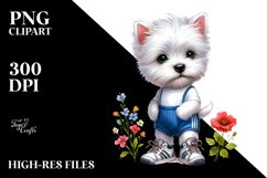 Proud Baby West Highland White Terrier Caricature-Like with Product Image 3