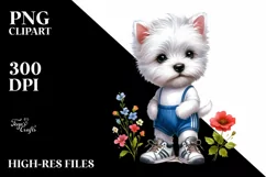 Proud Baby West Highland White Terrier Caricature-Like with Product Image 3